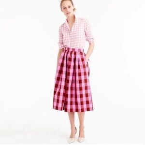 Jcrew gingham skirt size 02
